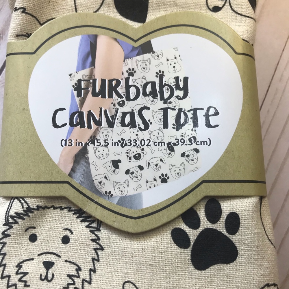 Fur baby canvas tote